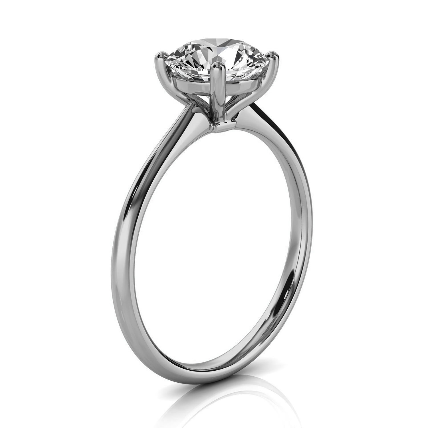 14K White Gold Venita Solitare Ring